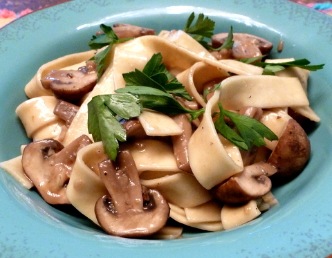 Egg Noodles with Mushrooms