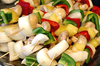 Beautiful and delicious vegetables ready for the grill.