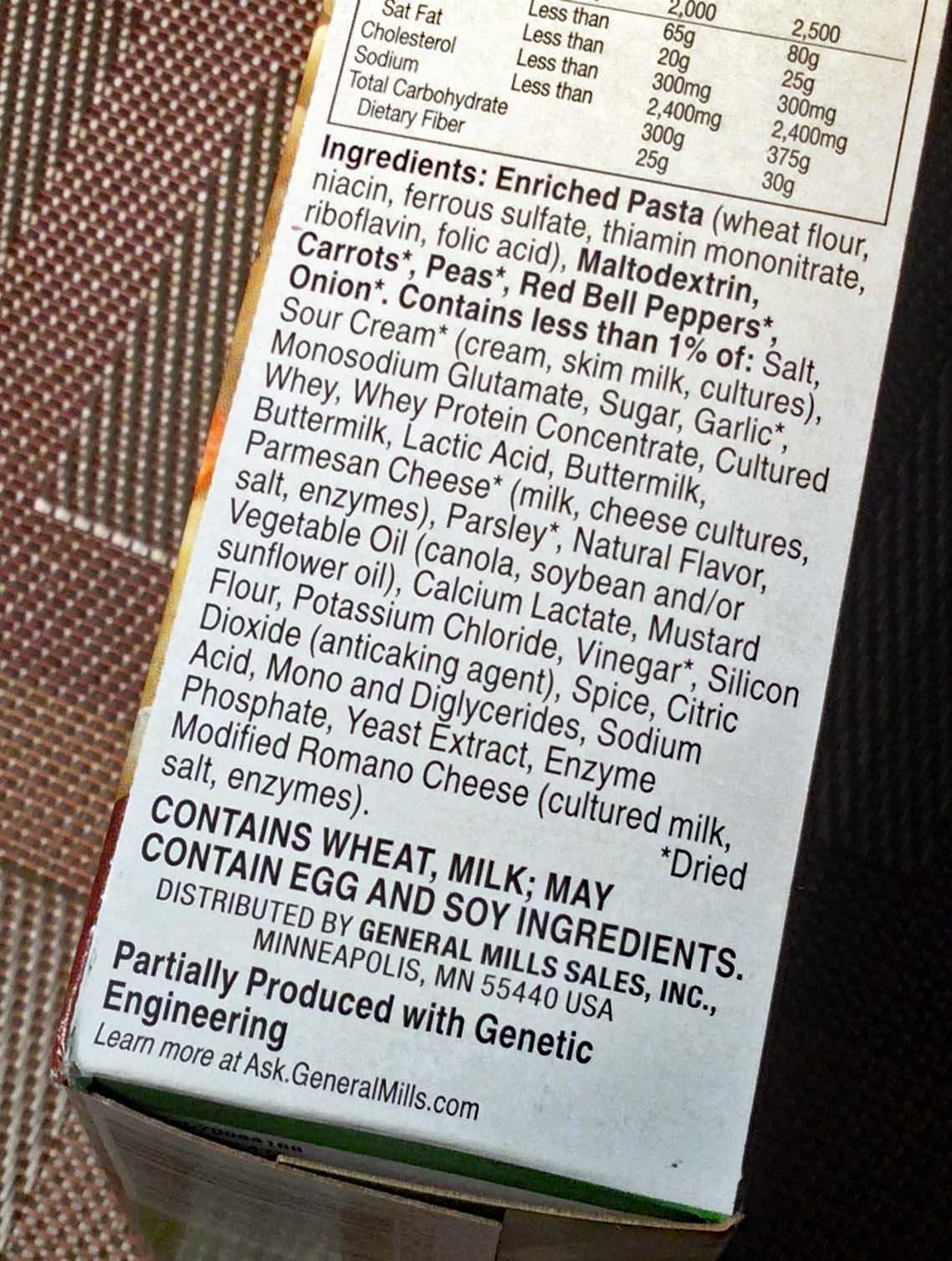 When buying boxed or canned processed foods, read the labels before you buy.