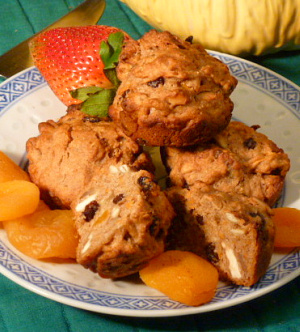 Healthy muffins with dried fruit makes a great breakfast treat.