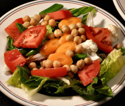 A big salad every day is a good way to stay healthy.