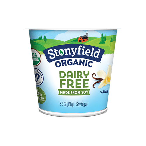 Stoneyfield organic yogurt is made from soy.