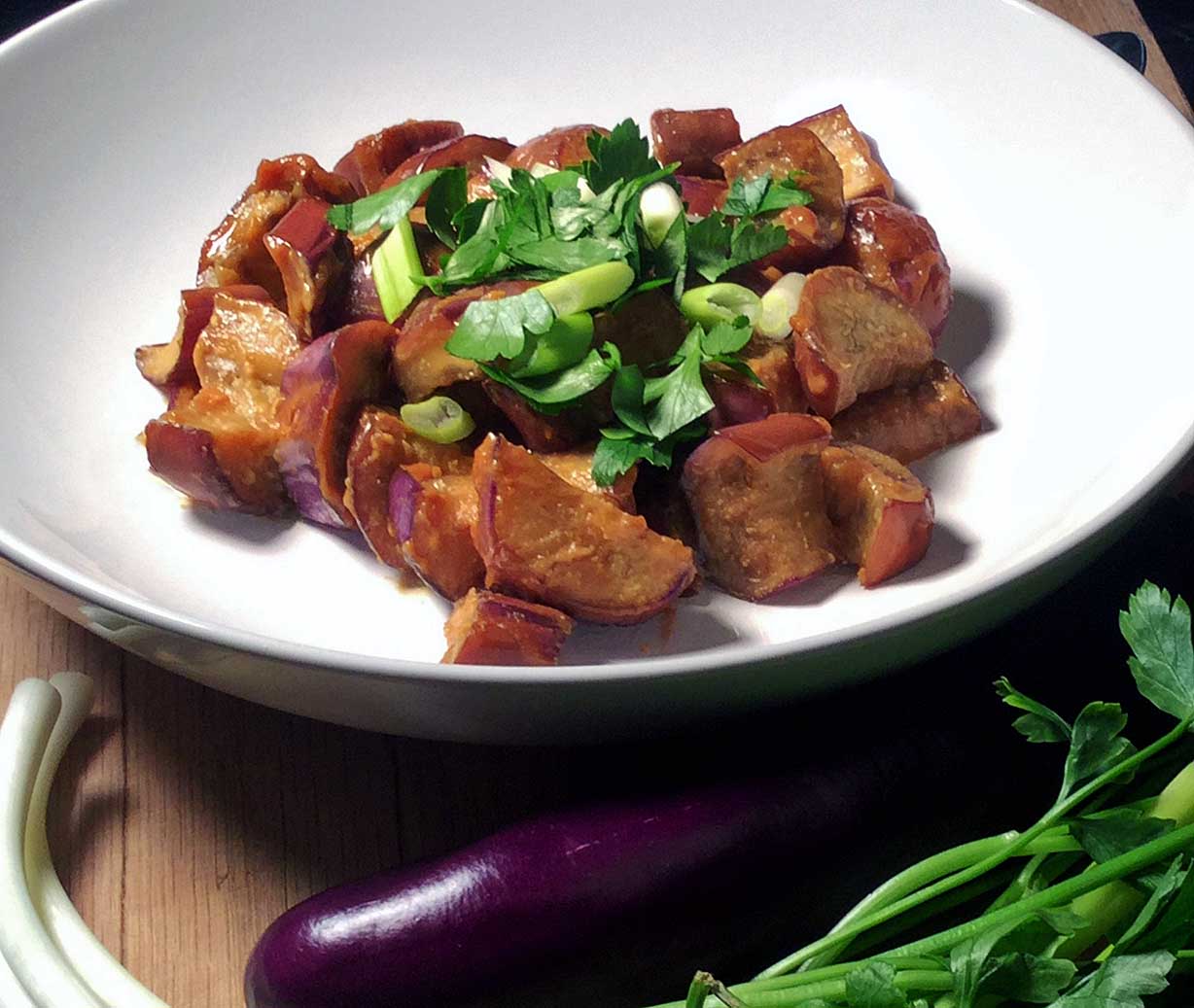 Eggplant with Miso is easy to make...just serve it with rice or noodles!