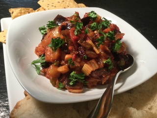 Serve Eggplant Caponata for lunch in a sandwich or enjoy as an appetizer!