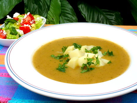 Patato Leek Soup - a thick and creamy soup.